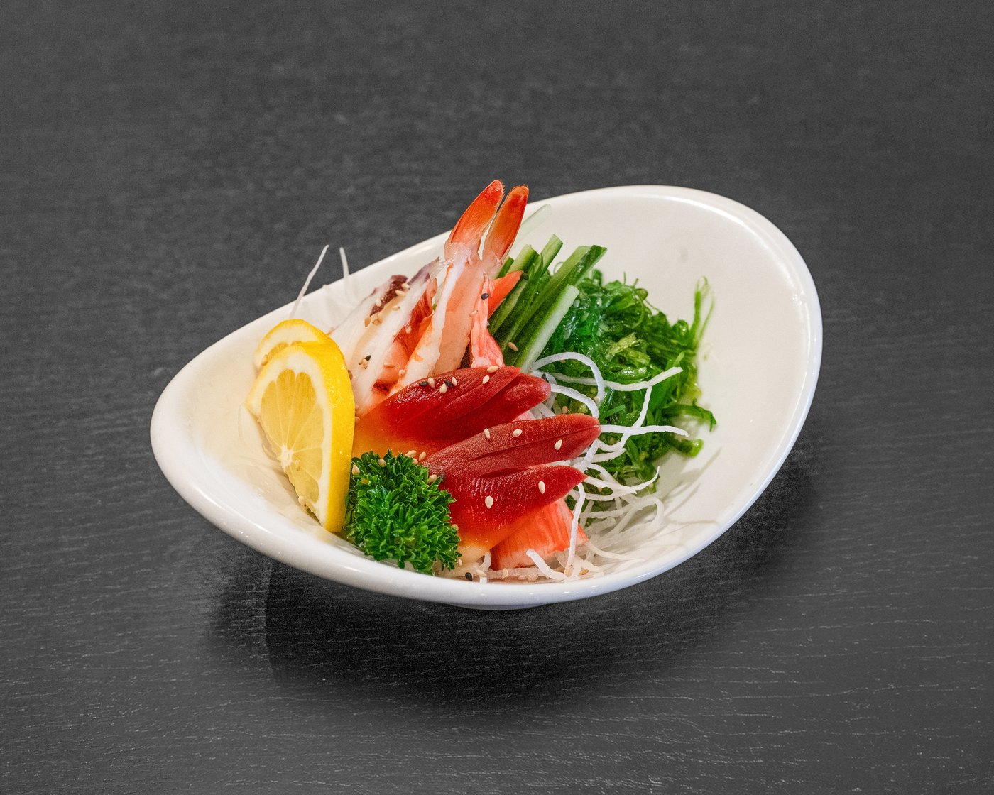 SD4 Sunomono Salad — seafood salad with seaweed, lemon and daikon
